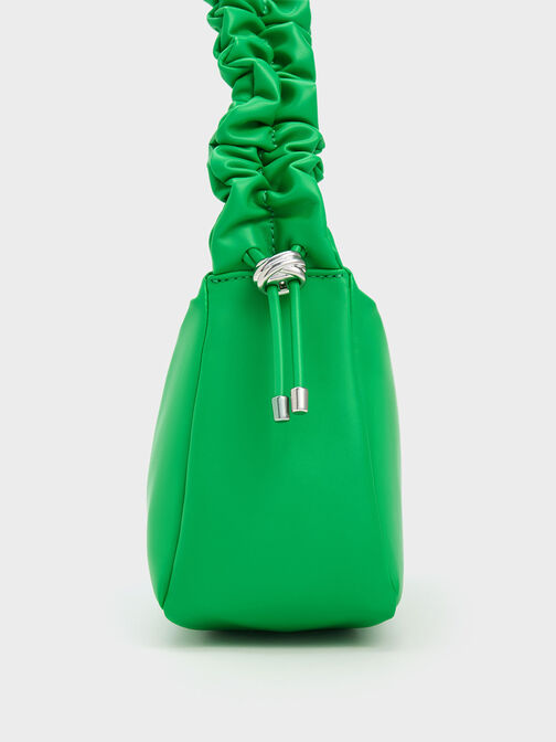 Cosette Ruched Handle Bag, สีเขียว, hi-res