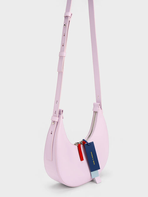 Cockade Crescent Hobo Bag, Lilac, hi-res