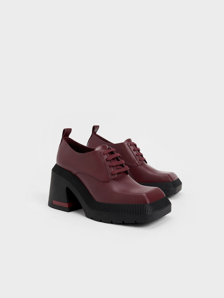 Emery Geometric Chunky Oxfords, , hi-res