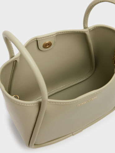 Mini Lyla Tubular Tote Bag, Pale Olive, hi-res