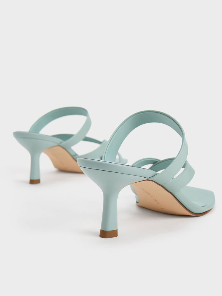Asymmetric Toe Ring Heeled Sandals, , hi-res