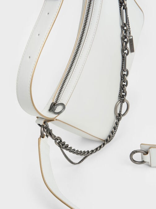 Jules Leather Chain-Embellished Bag, , hi-res