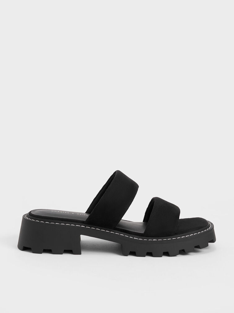 Padded Double Strap Sliders, , hi-res