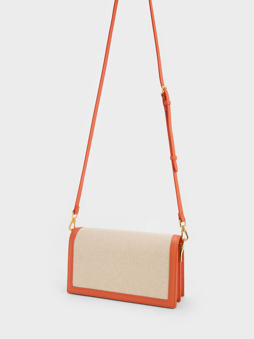 Alcott Scarf Handle Canvas Clutch, , hi-res