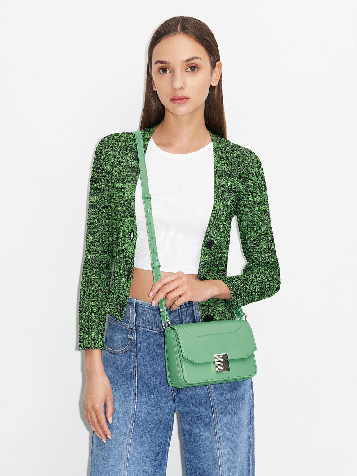 Boxy satchel cheap handbag