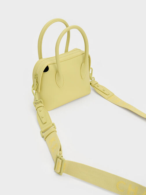 Mini Double Handle Tote Bag, Yellow, hi-res