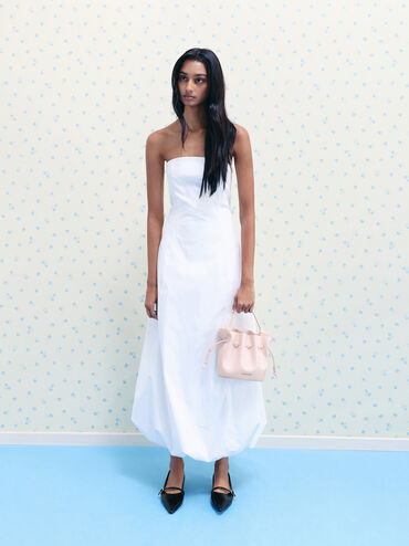 Sammie Drawstring Bucket Bag, Soft Pink, hi-res