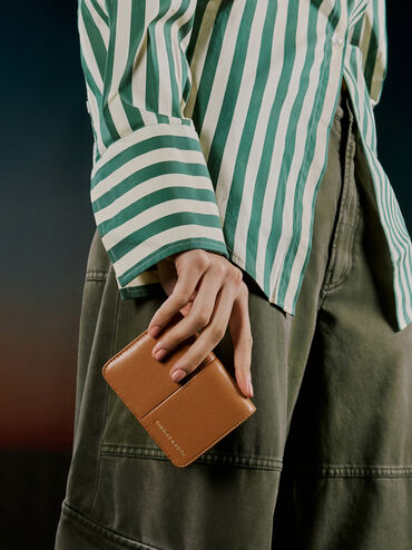 กระเป๋าสตางค์ใบเล็กรุ่น Simone, สีรัสเซ็ตบราวน์, hi-res
