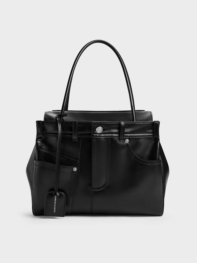 Arita Jeans Tote Bag, Noir, hi-res