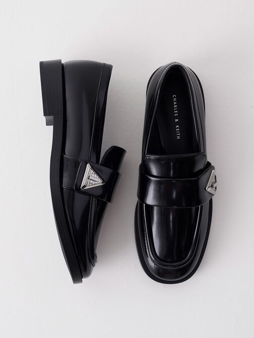Trice Metallic Accent Loafers, Black Boxed, hi-res