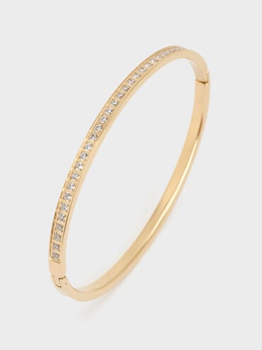 กำไลข้อมือประดับคริสตัลรุ่น Hermione, สีทอง, hi-res