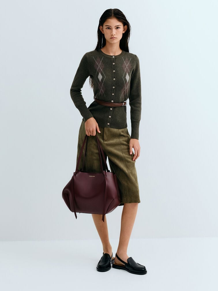 XL Calla Tote Bag, Wineberry Red, hi-res