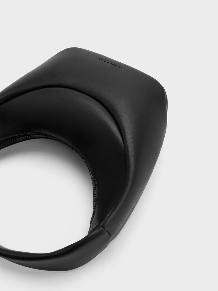 Elongated Curved Hobo Bag, , hi-res