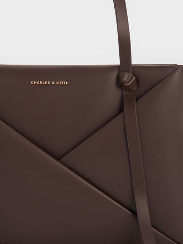 กระเป๋าโท้ททรงสี่เหลี่ยมผืนผ้ารุ่น Midori, สีเอสเพรสโซบราวน์, hi-res