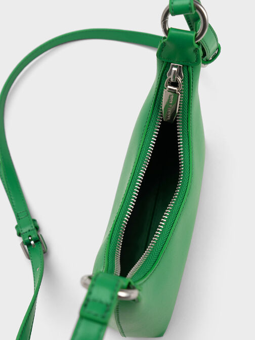 Koi Chain Handle Shoulder Bag, สีเขียว, hi-res