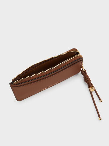 Everleigh Zip-Around Card Holder, Chocolate, hi-res