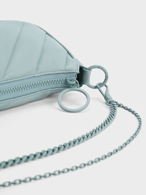 Philomena Puffy Chain-Strap Crossbody Bag, , hi-res