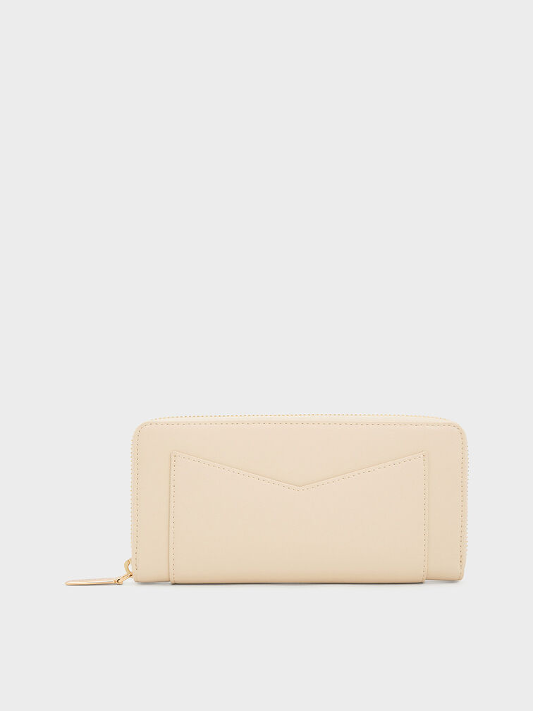 Gaia Zip-Around Wallet, Beige, hi-res