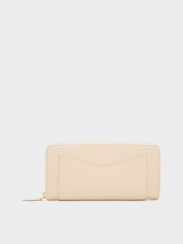 Gaia Zip-Around Wallet, Beige, hi-res