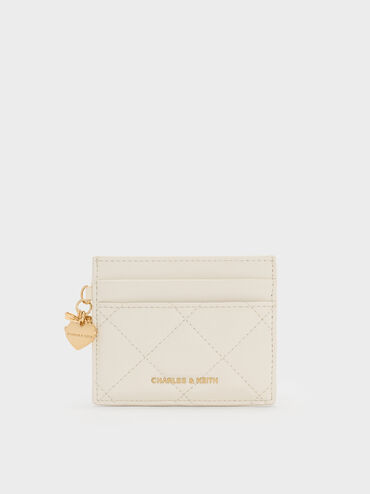Arrietty Quilted Card Holder, Cream, hi-res