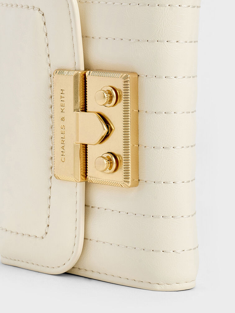 Donna Crinkle-Effect Wallet, Cream, hi-res