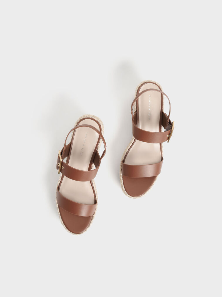 Buckled Espadrille Wedges, , hi-res