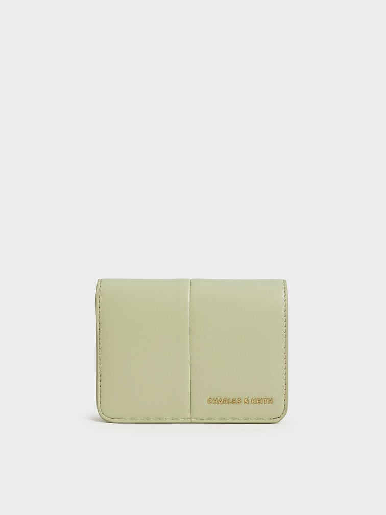 กระเป๋าสตางค์ใบเล็กรุ่น Simone, สีมัทฉะกรีน, hi-res
