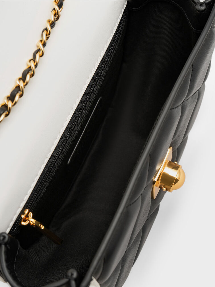 Avis Two-Tone Geometric Shoulder Bag, , hi-res