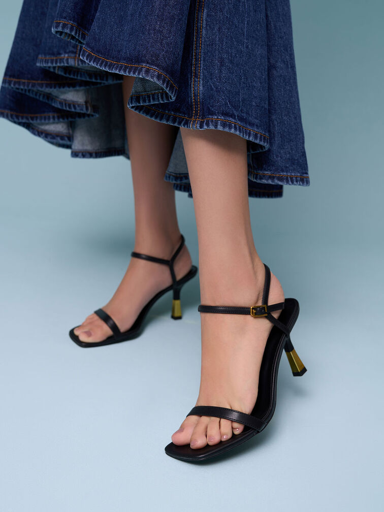 Ankle-Strap Heeled Sandals, , hi-res