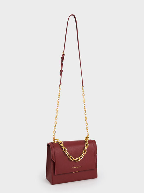 Front Flap Chain Handle Bag, , hi-res