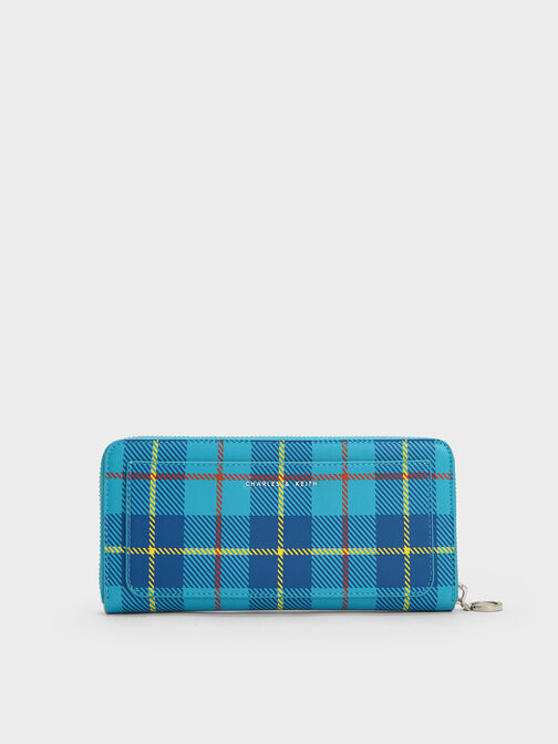 Cyrus Checkered Long Wallet, , hi-res