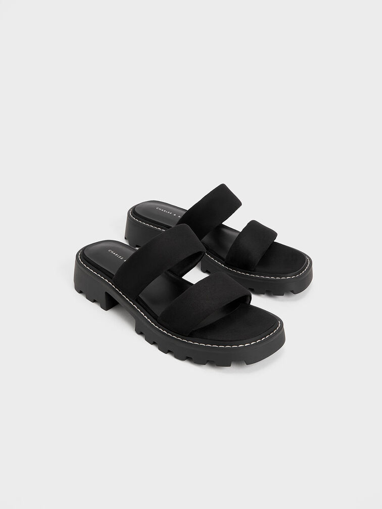 Padded Double Strap Sliders, , hi-res