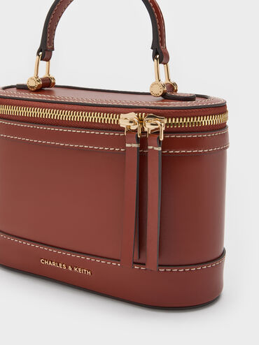 Enola Top Handle Vanity Bag, Brick, hi-res