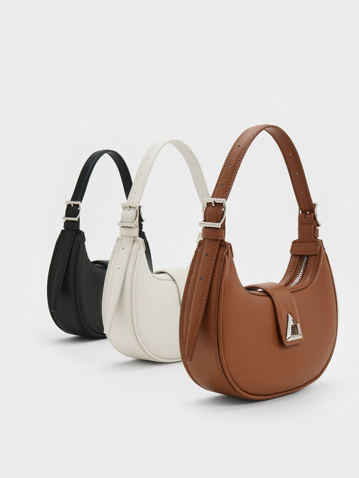 Trice Metallic Accent Belted Shoulder Bag, , hi-res