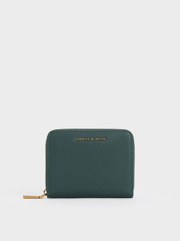 กระเป๋าสตางค์ทรงเหลี่ยมแบบซิปรอบรุ่น Dulcie, สีเขียว, hi-res
