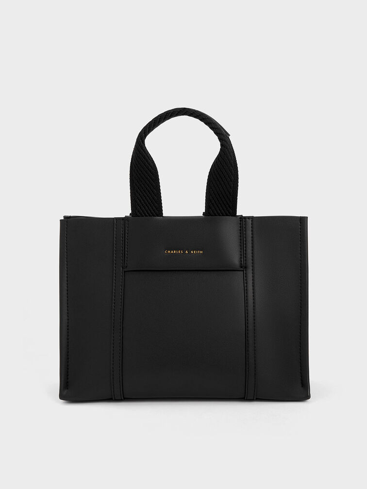 กระเป๋าโท้ทมินิรุ่น Shalia, สีดำ, hi-res