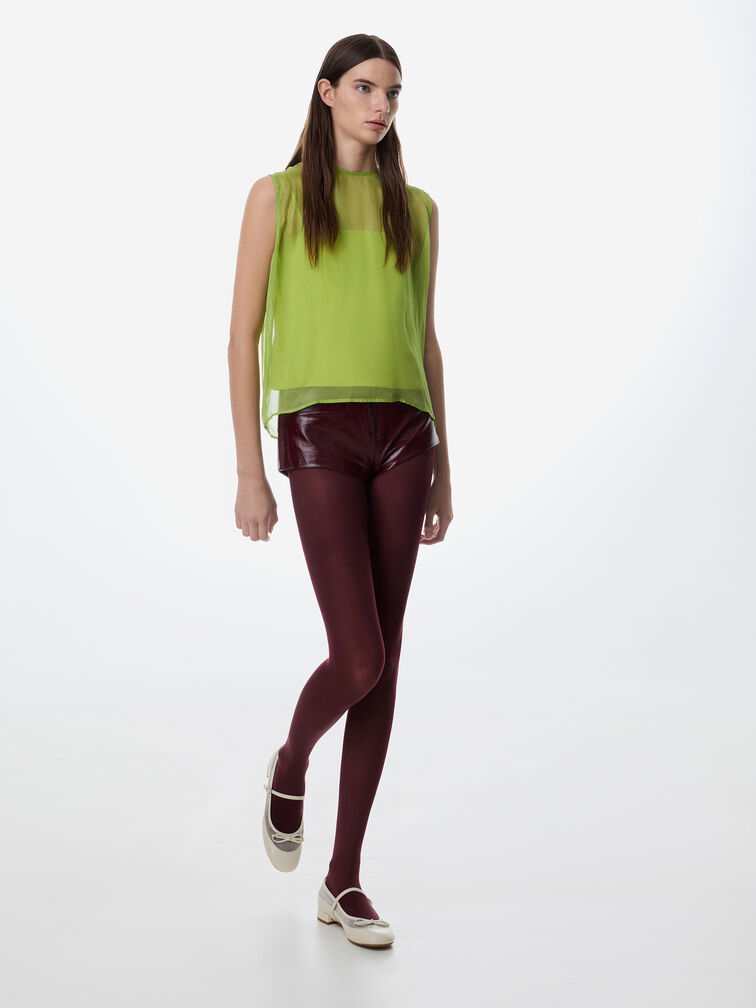 รองเท้าแมรี่เจนวัสดุผ้าตาข่ายรุ่น Mulligan, สีชอล์ค, hi-res