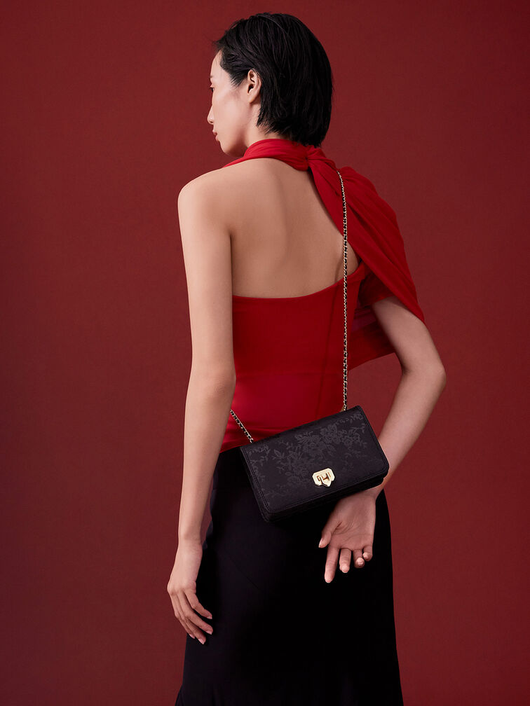 Jacquard Mini Bag, Black, hi-res