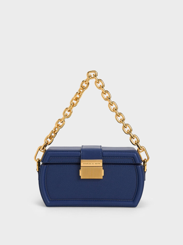 Leona Belted Geometric Clutch, , hi-res