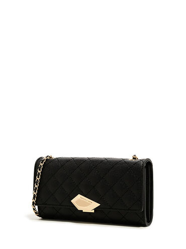 Mini Chain Handle Quilted Wallet, , hi-res