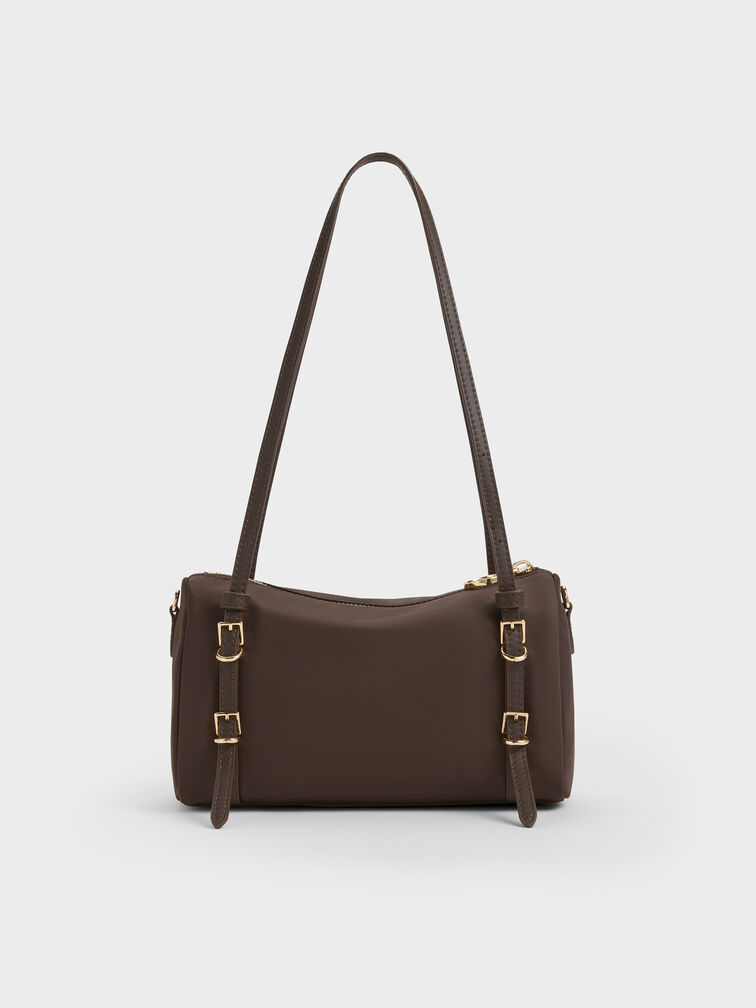 Mini Levy Nylon Shoulder Bag, Espresso Brown, hi-res