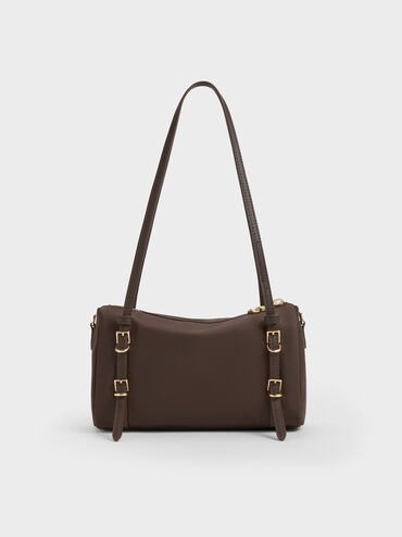 Mini Levy Nylon Shoulder Bag, Espresso Brown, hi-res