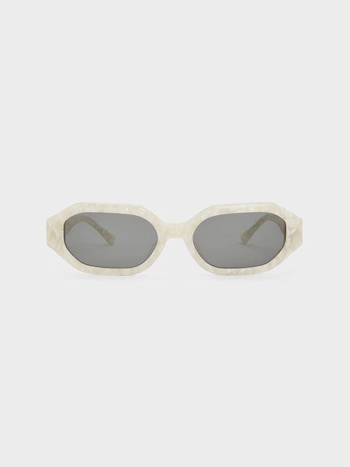 Gabine Recycled Acetate Oval Sunglasses, , hi-res