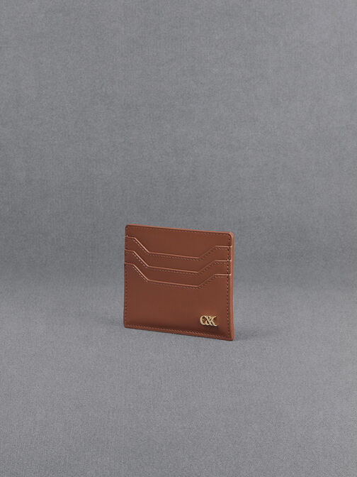 Carli Leather Multi-Slot Card Holder, Cognac, hi-res