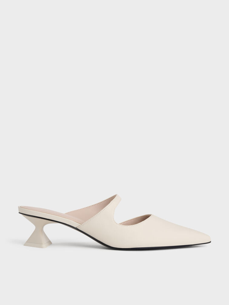 Vada Asymmetric Sculptural Heel Pumps, Chalk, hi-res