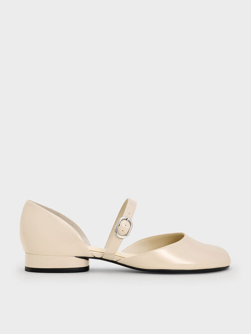 D'Orsay Mary Jane Flats, Chalk, hi-res
