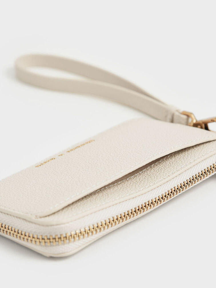 Dixie Multi-Slot Wristlet Card Holder, Cream, hi-res