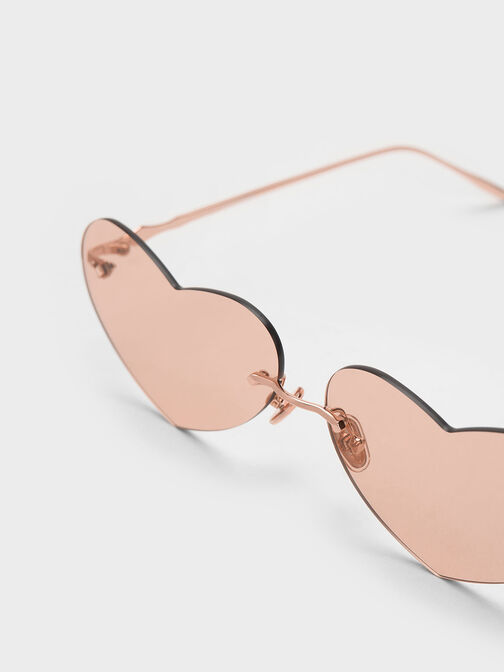 Heart-Shaped Cat-Eye Sunglasses, , hi-res