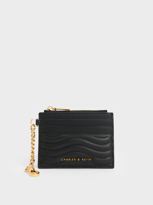 Aubrielle Stitch-Trim Zip Cardholder, , hi-res