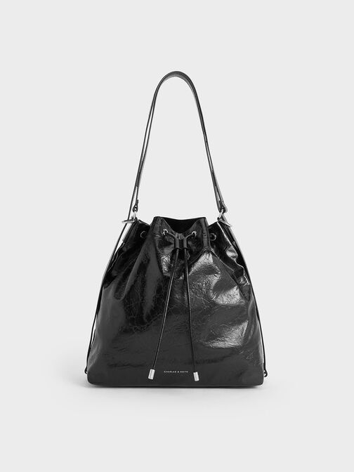 Neva Two-Way Bucket Bag, Noir, hi-res